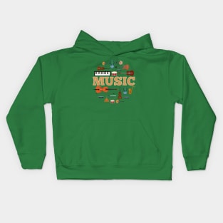 Music concept Kids Hoodie